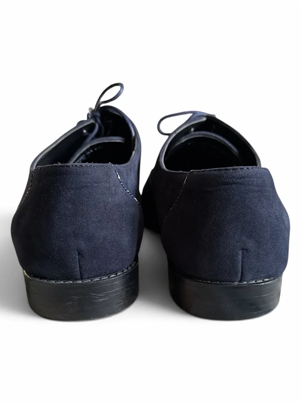 Sio Men’s Size 13 Blue Faux Suede Cap-Toe Oxford Dress Shoes Classic Lace-Up